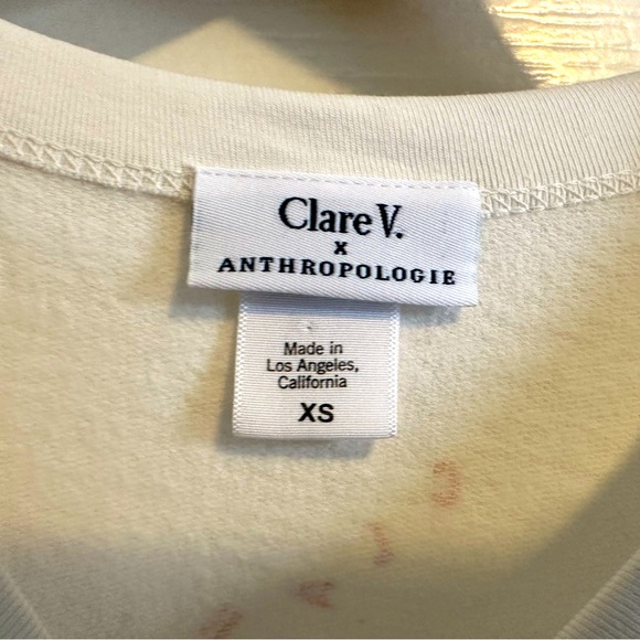 Claire V. x Anthropologie Sweatshirt. Size: XS - Picture 4 of 10